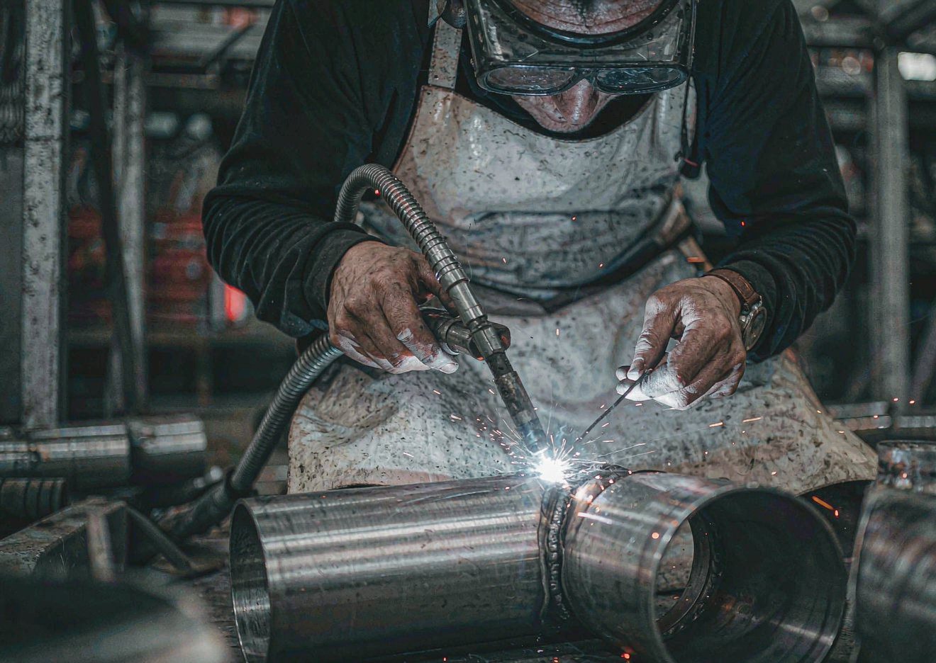 Welding a clad steel joint